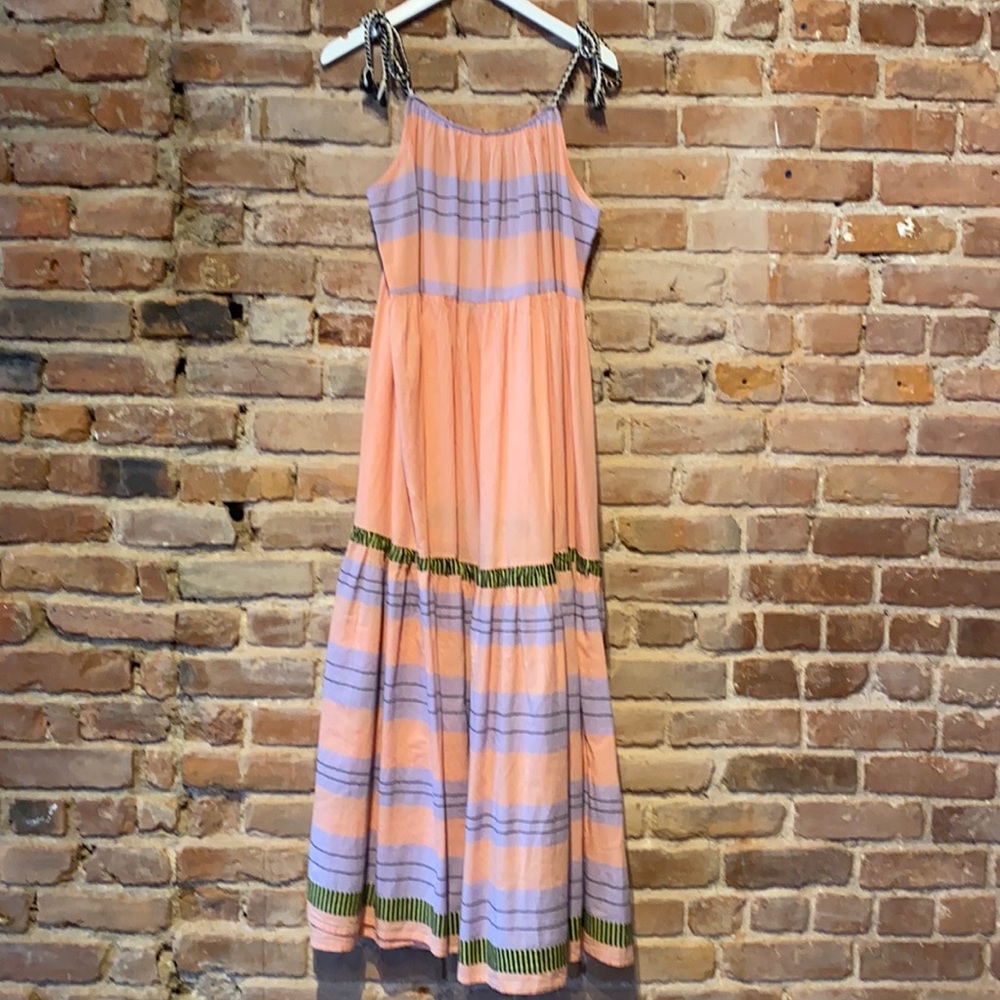 Tie sleeve summer maxi dress